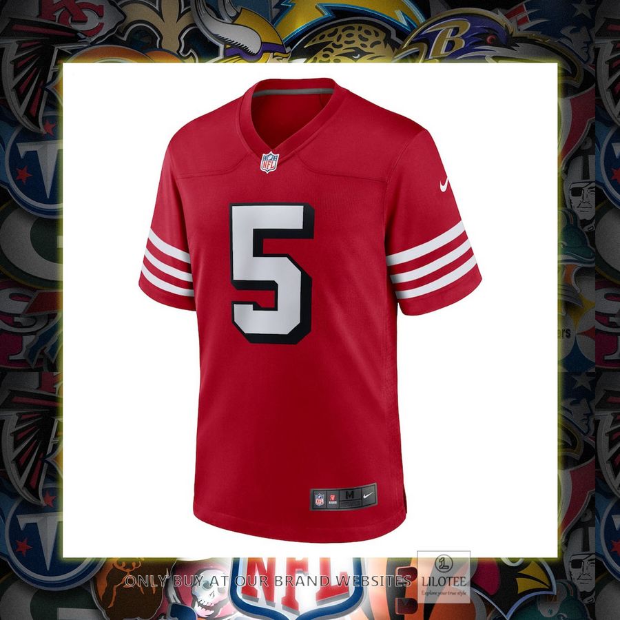 Trey Lance San Francisco 49Ers Nike Alternate Game Scarlet Football Jersey 4