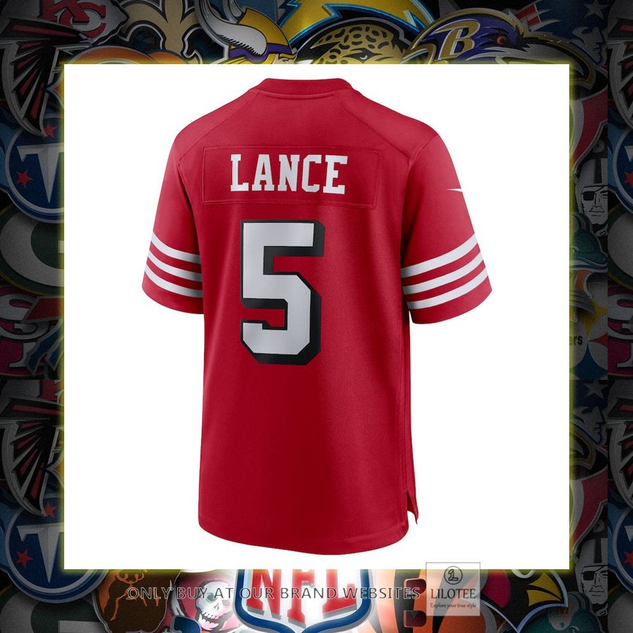 Trey Lance San Francisco 49Ers Nike Alternate Game Scarlet Football Jersey 3