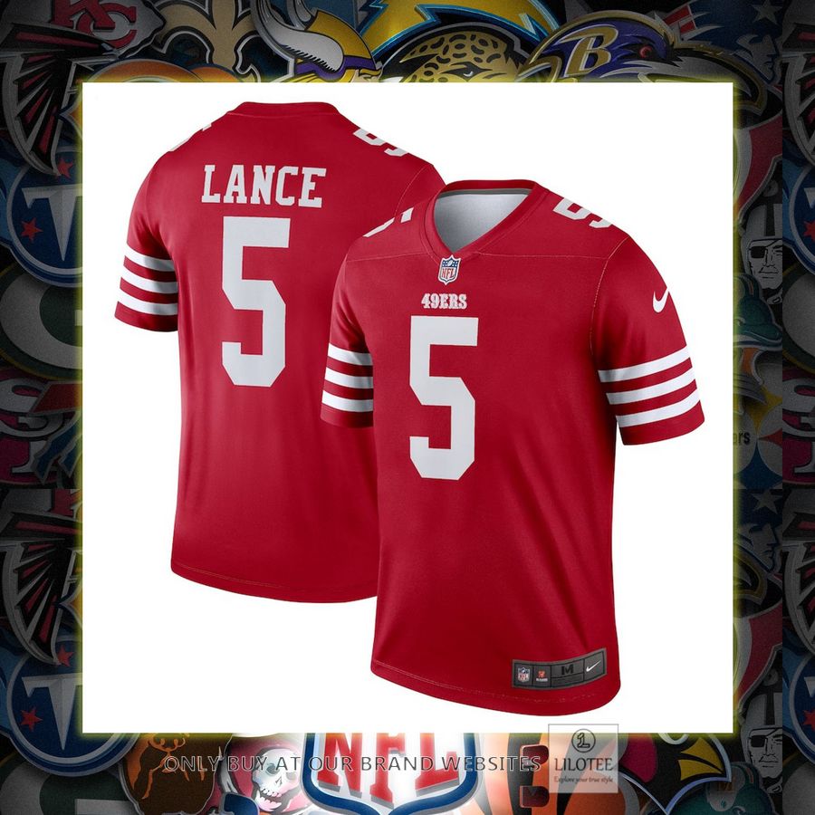 Trey Lance San Francisco 49Ers Nike Legend Scarlet Football Jersey 1