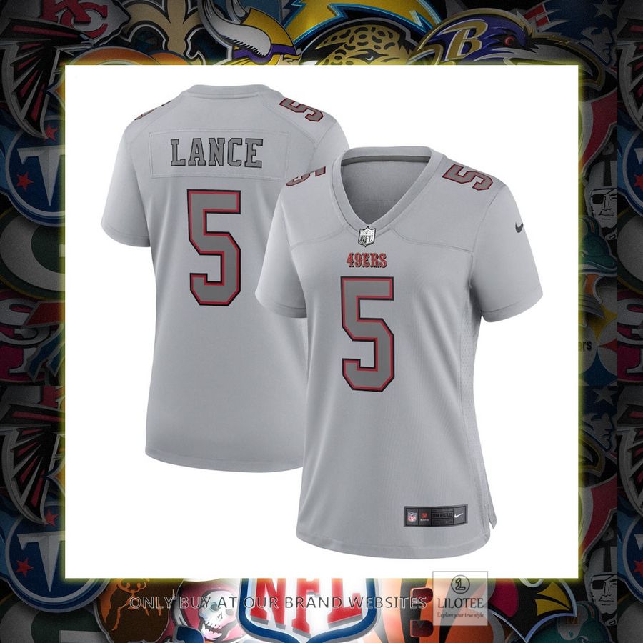 Trey Lance San Francisco 49Ers Nike Womens Atmosphere Fashion Game Gray Football Jersey 9