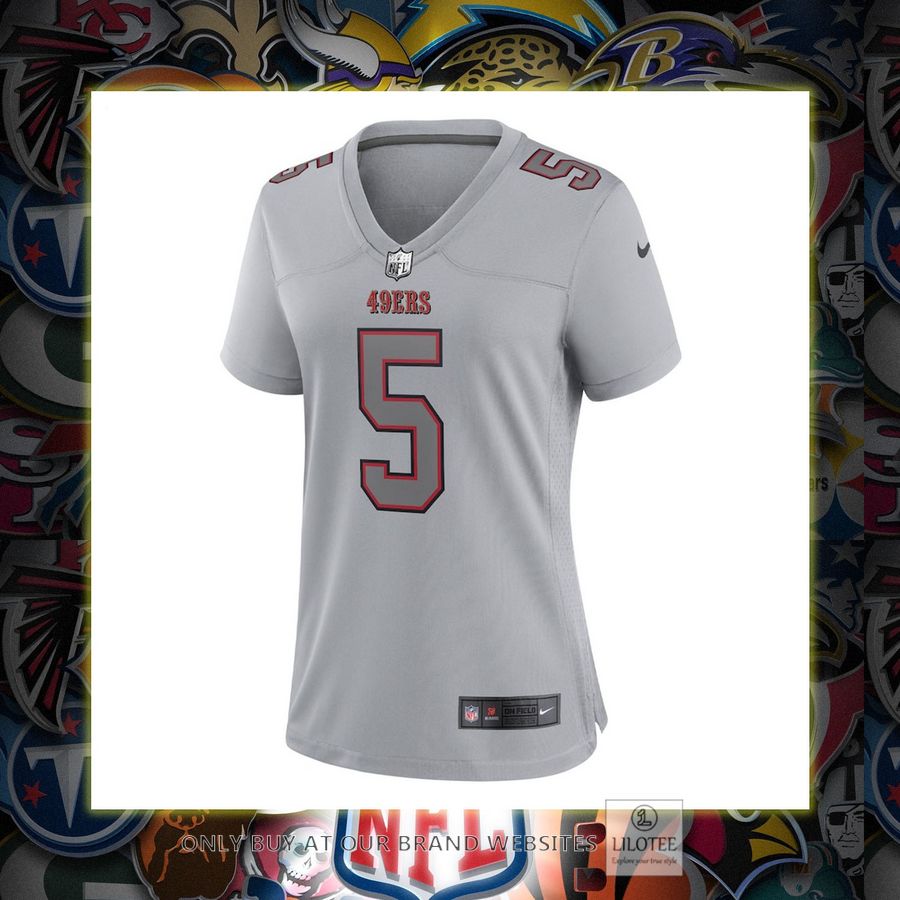 Trey Lance San Francisco 49Ers Nike Womens Atmosphere Fashion Game Gray Football Jersey 4