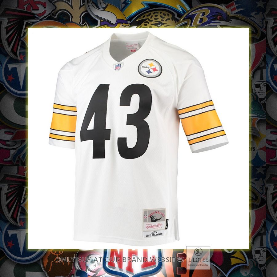 Troy Polamalu Pittsburgh Steelers Mitchell And Ness 2005 Legacy Replica White Football Jersey 11