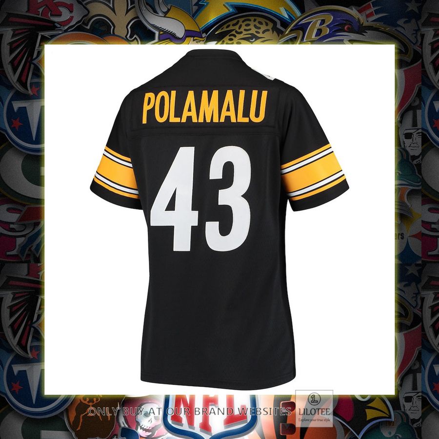Troy Polamalu Pittsburgh Steelers Mitchell And Ness Womens Legacy Replica Team Black Football Jersey 3
