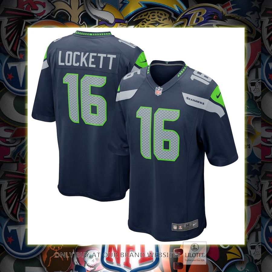 Tyler Lockett Seattle Seahawks Nike College Navy Football Jersey 7