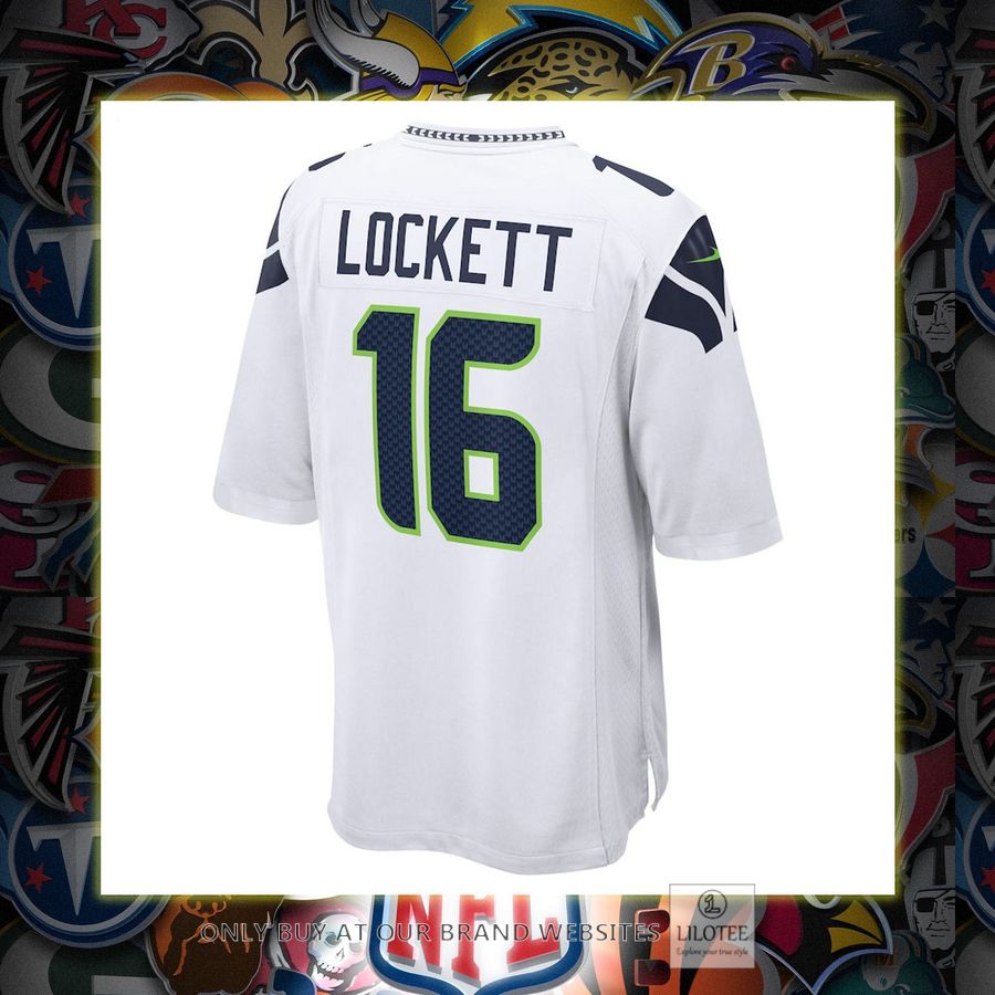 Tyler Lockett Seattle Seahawks Nike Game White Football Jersey 3