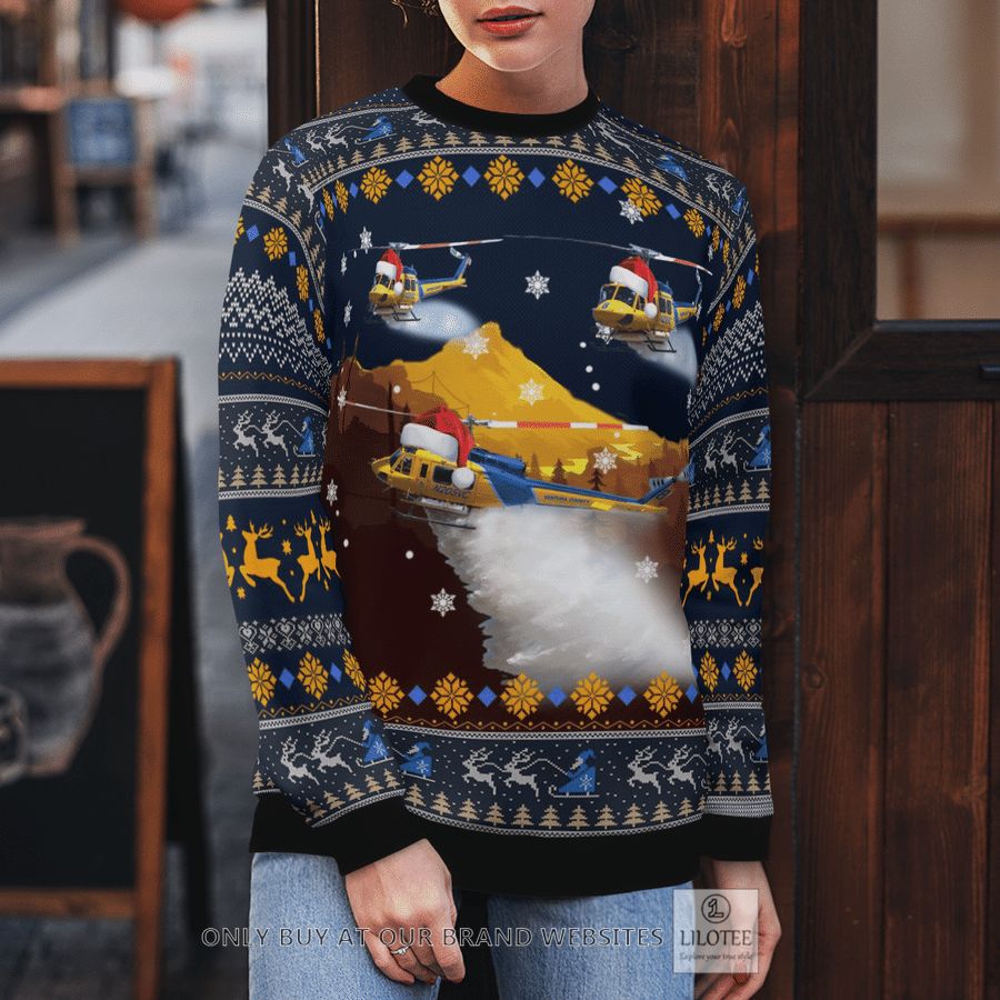 Ventura County Sheriff Fire Support Bell 205A-1 Christmas 3D Sweater 9 Ventura County Sheriff Fire Support Bell 205A-1 Christmas 3D Sweater - Image 9