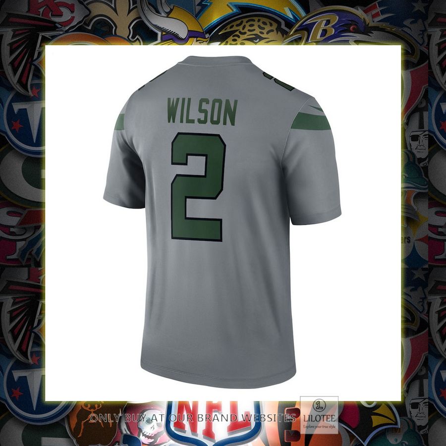 Zach Wilson New York Jets Nike Inverted Legend Gray Football Jersey 3