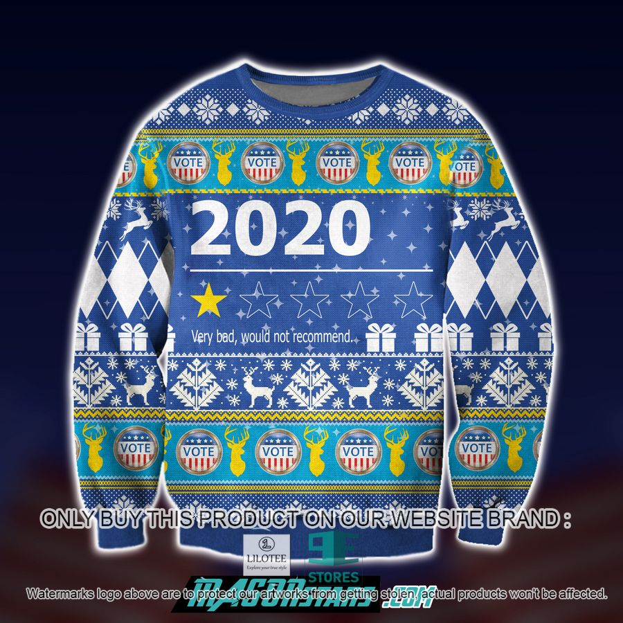 2020 Very Bad Would Not Recommend Ugly Christmas Sweater, Sweatshirt 25