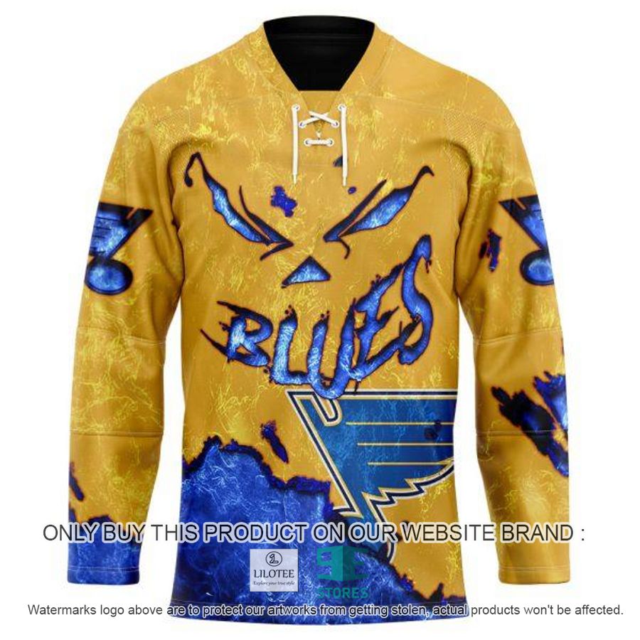 Personalized NHL St. Louis Blues demon face Hockey Jersey 5