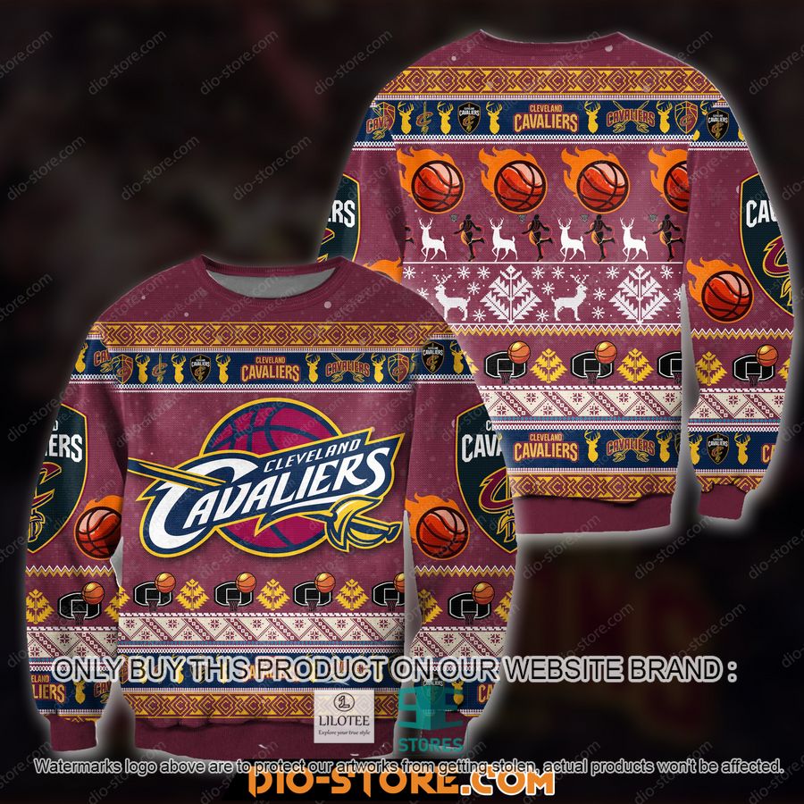3D Printed Cleveland Cavaliers Ugly Christmas Sweater, Sweatshirt 17