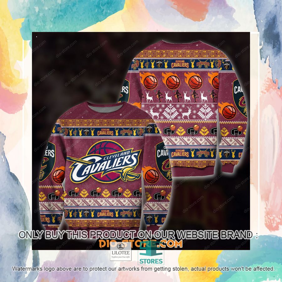 3D Printed Cleveland Cavaliers Ugly Christmas Sweater, Sweatshirt 4 3D Printed Cleveland Cavaliers Ugly Christmas Sweater, Sweatshirt - Image 4