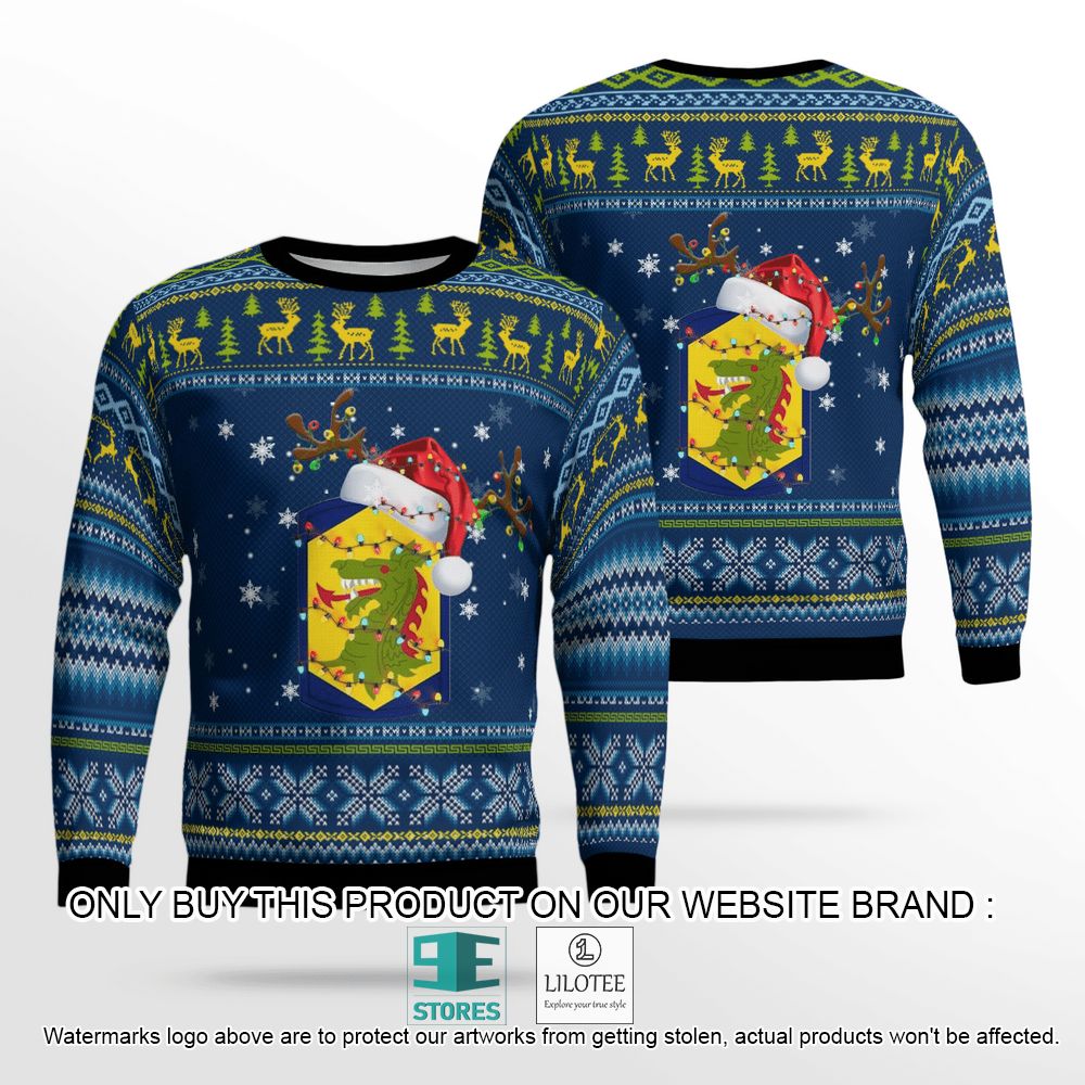 404th Maneuver Enhancement Brigade of Illinois Army National Guard Christmas Wool Sweater - LIMITED EDITION 13
