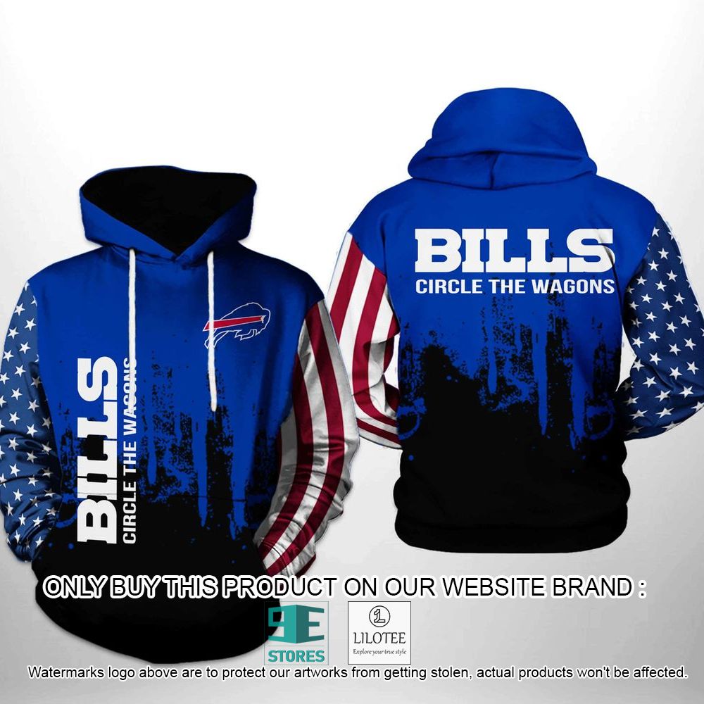 NFL Buffalo Bills US Flag Blue 3D Hoodie - LIMITED EDITION 10