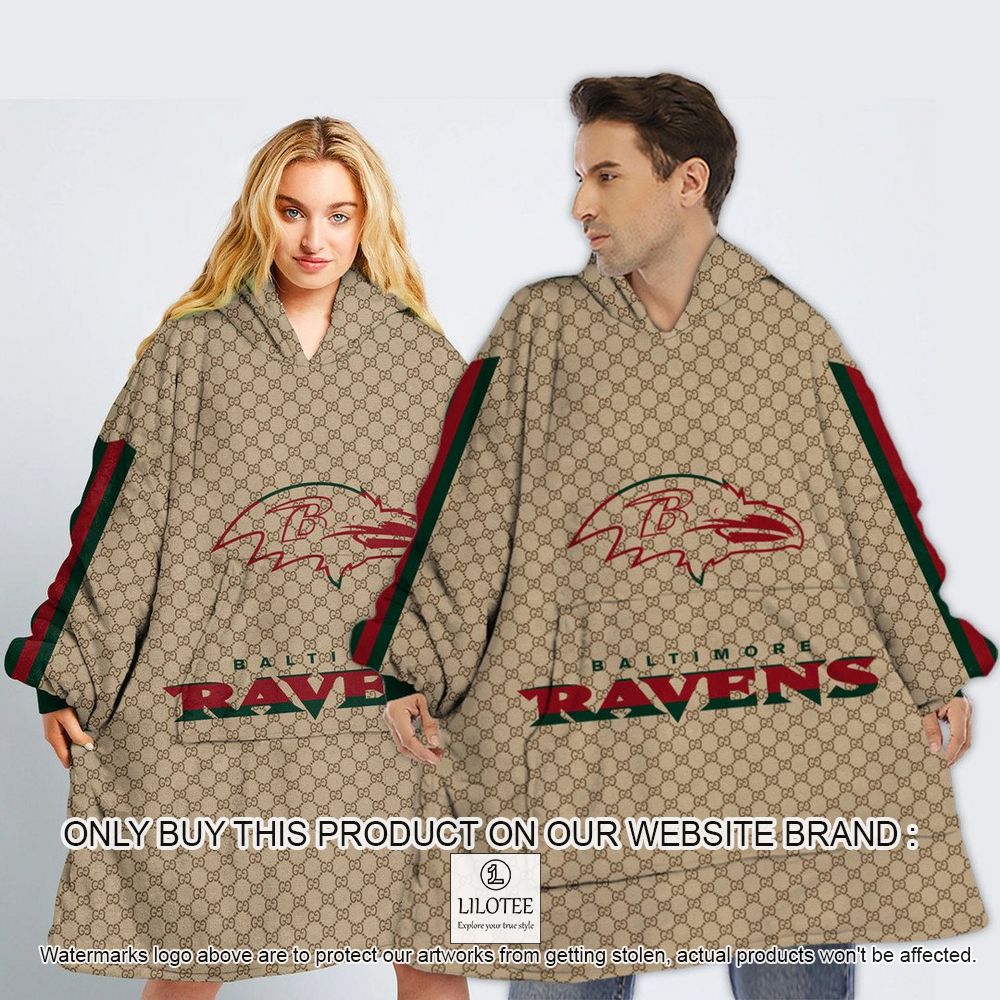 NFL Baltimore Ravens, Gucci Personalized Oodie Blanket Hoodie - LIMITED EDITION 13