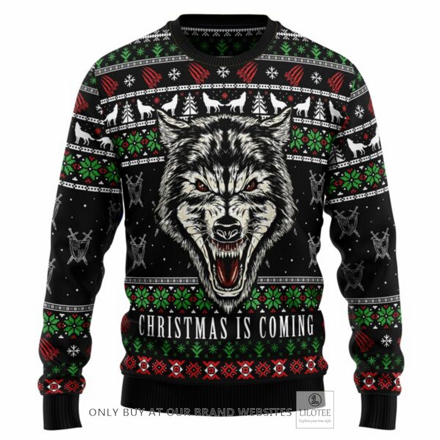 Awesome Wolf Ugly Christmas Sweatshirt 6