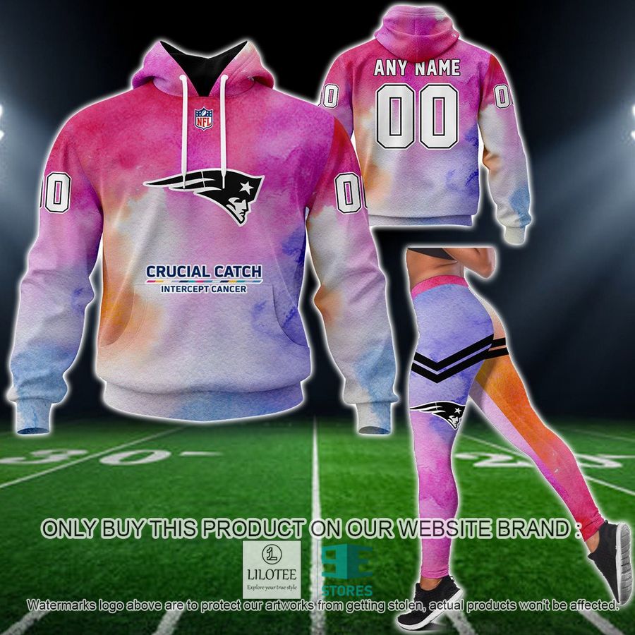 Personalized Crucial Catch Intercept Cancer New England Patriots Hoodie, Long Pants - LIMITED EDITION 13