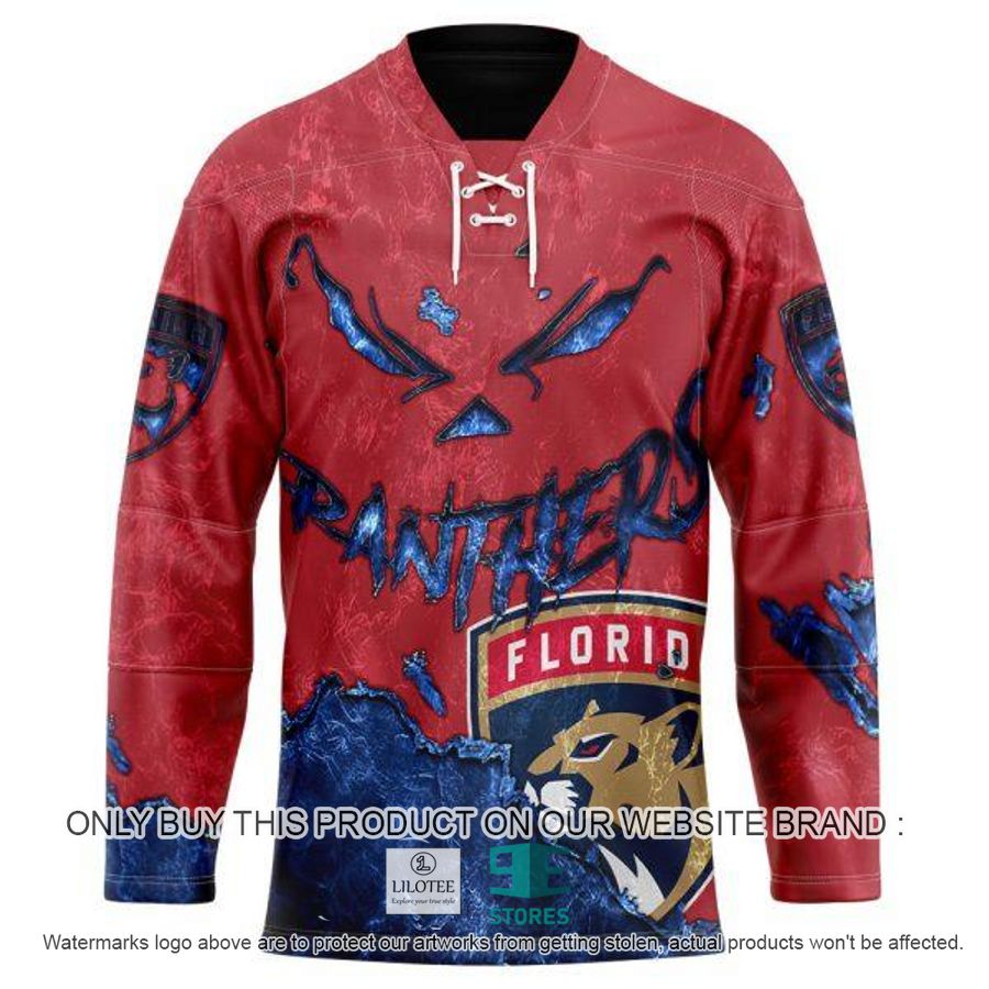 Personalized NHL Florida Panthers demon face Hockey Jersey 5