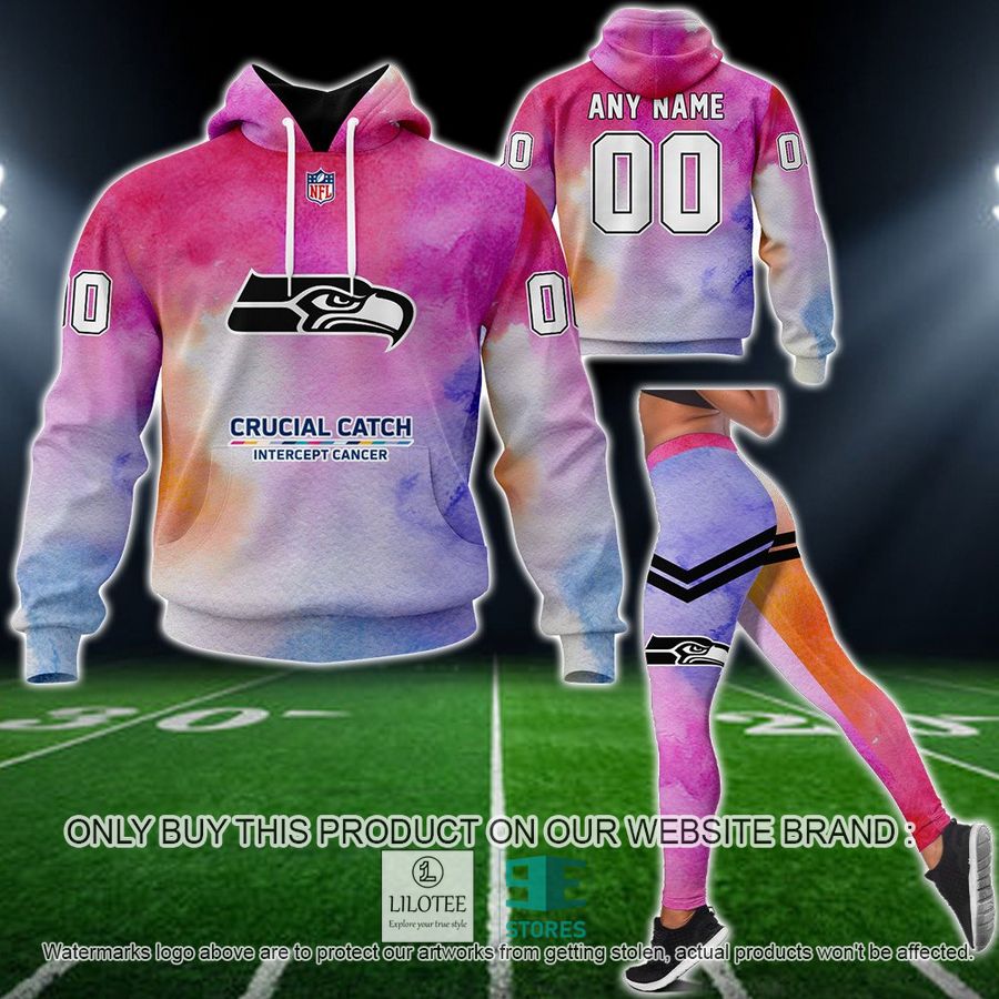 Personalized Crucial Catch Intercept Cancer Seattle Seahawks Hoodie, Long Pants - LIMITED EDITION 12