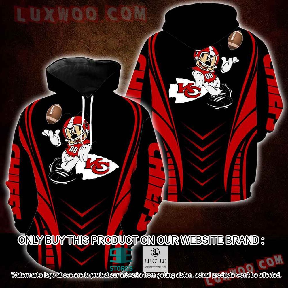 NFL Kansas City Chiefs Mickey Mouse Disney 3D Hoodie - LIMITED EDITION 10