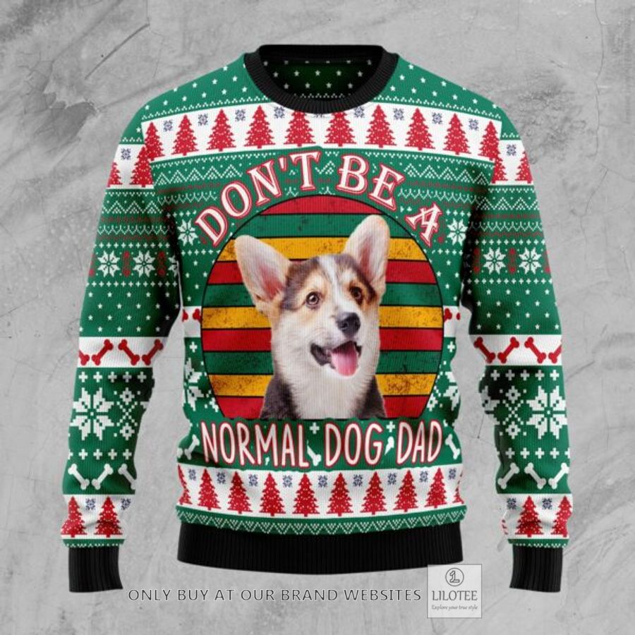 Welsh Corgi Dog Dad Ugly Christmas Sweatshirt 18