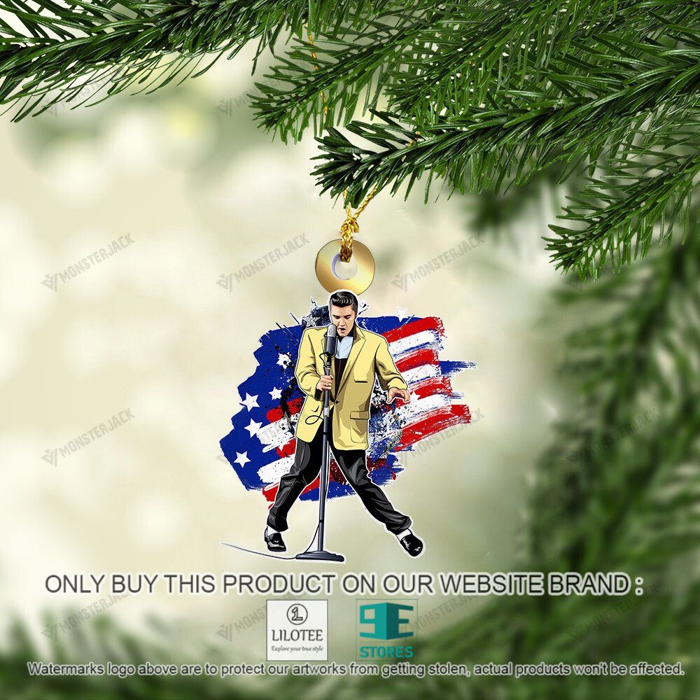Elvis Presley American Flag Christmas Ornament - LIMITED EDITION 20