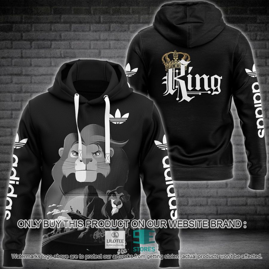 Lion King Adidas Black 3D All Over Print Hoodie 9