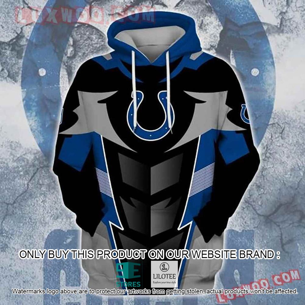 NFL Indianapolis Colts Black Blue Grey 3D Hoodie - LIMITED EDITION 10