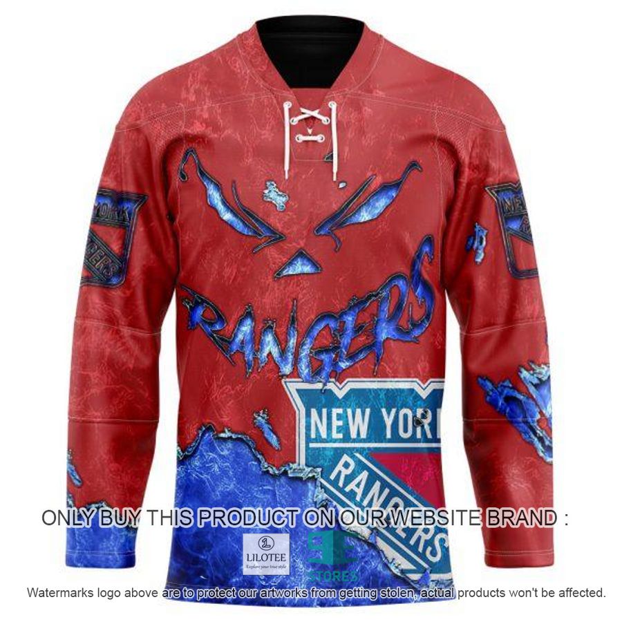 Personalized NHL New York Rangers demon face Hockey Jersey 4