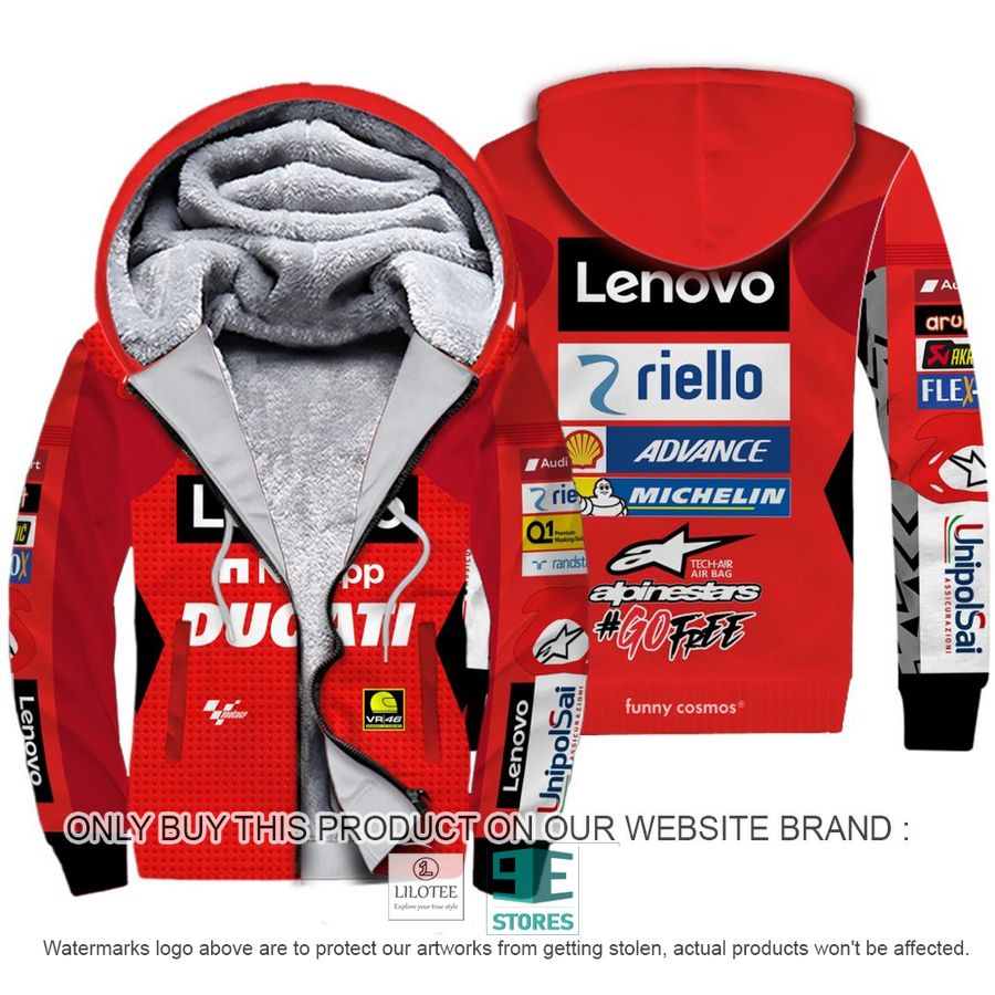 Lenovo Francesco Bagnaia 2022 Racing Motogp Fleece Hoodie 8