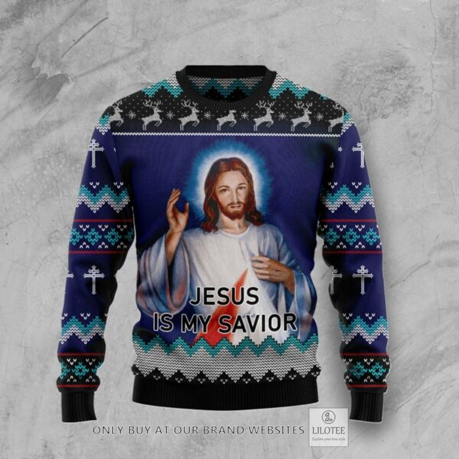 Jesus Is My Savior Ugly Christmas Sweatshirt 7