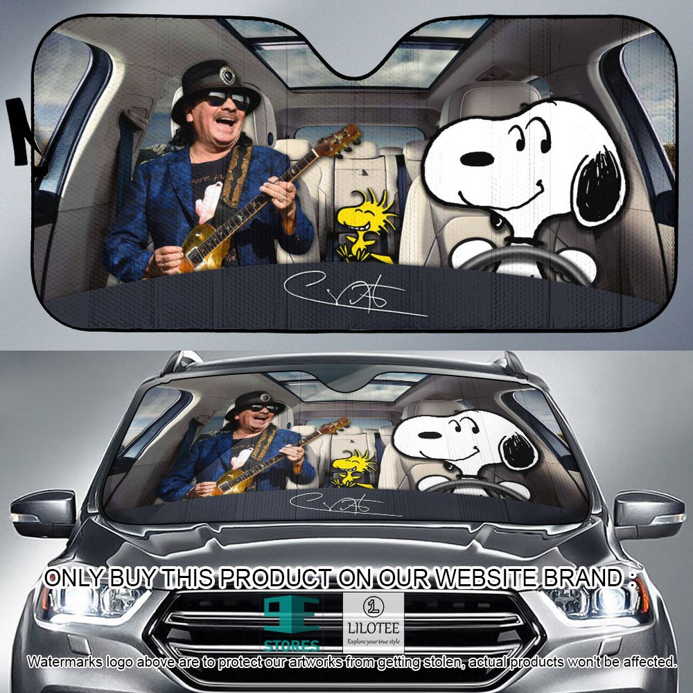 Carlos Santana Snoopy and Woodstock Car Sunshade - LIMITED EDITION 9