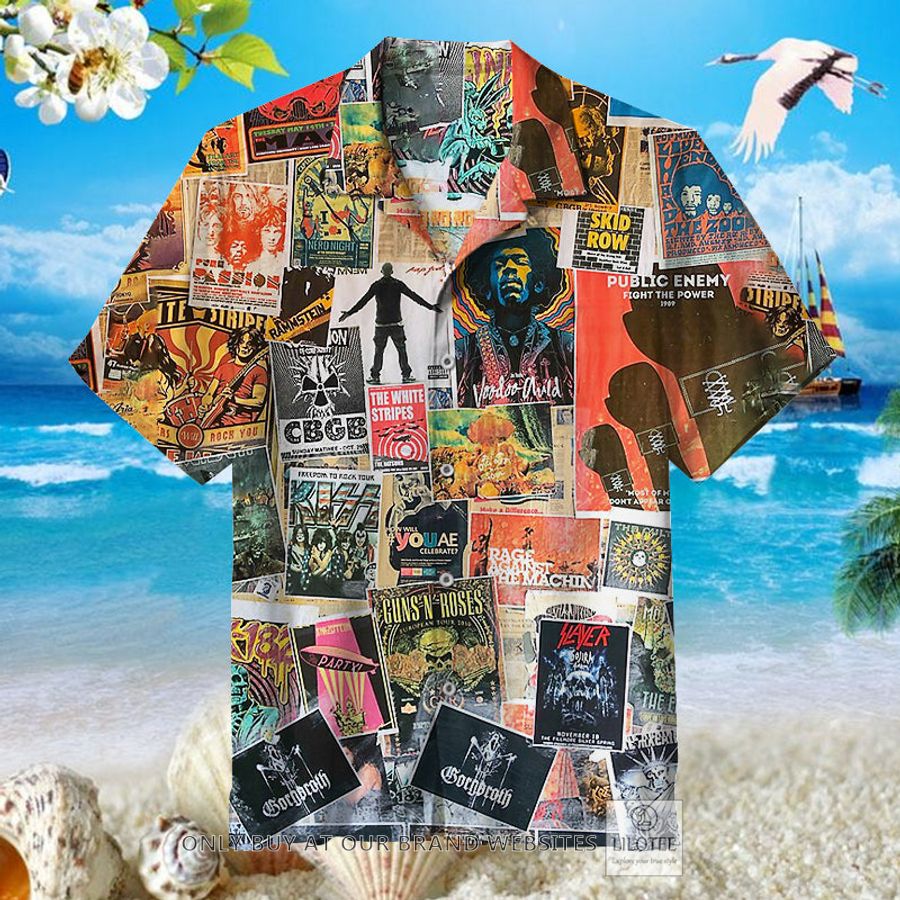 80s Rock Collage Hawaiian Shirt - LIMITED EDITION 16