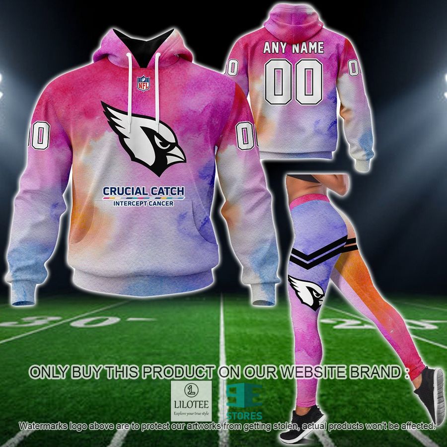 Personalized Crucial Catch Intercept Cancer Arizona Cardinals Hoodie, Long Pants - LIMITED EDITION 13