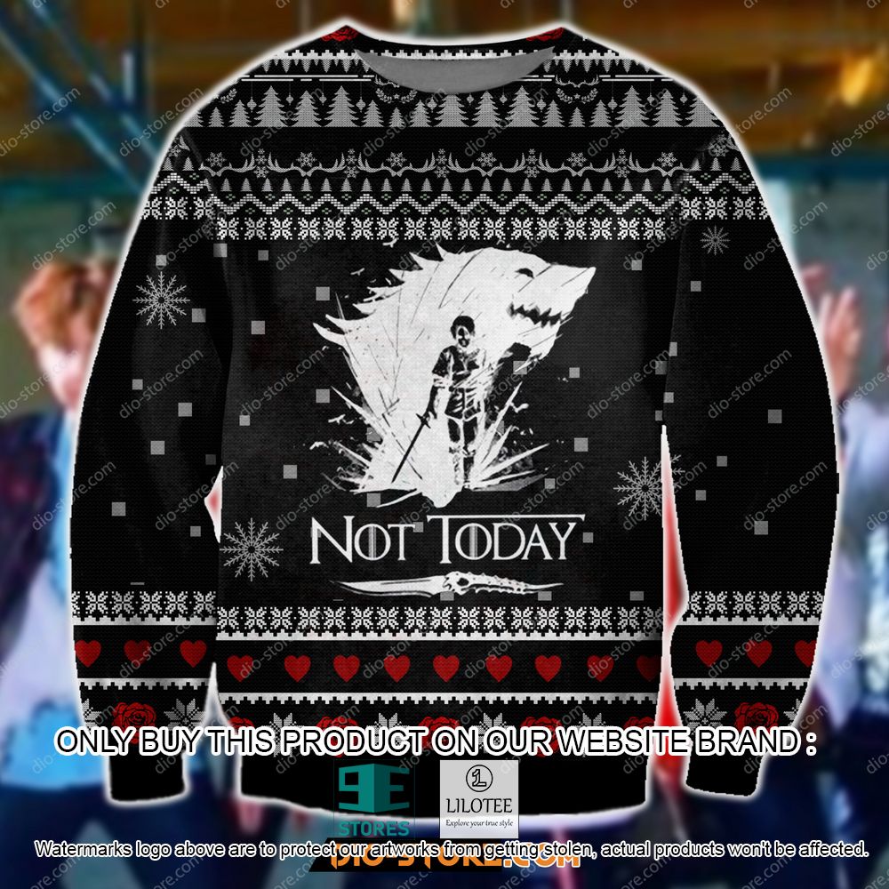 Game of Thrones Not Today Ugly Christmas Sweater - LIMITED EDITION 11