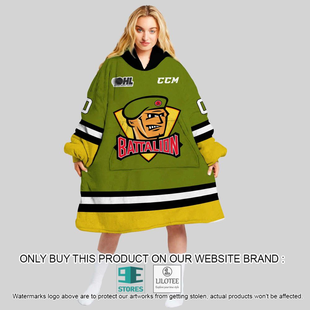OHL North Bay Battalion Personalized Oodie Blanket Hoodie - LIMITED EDITION 9