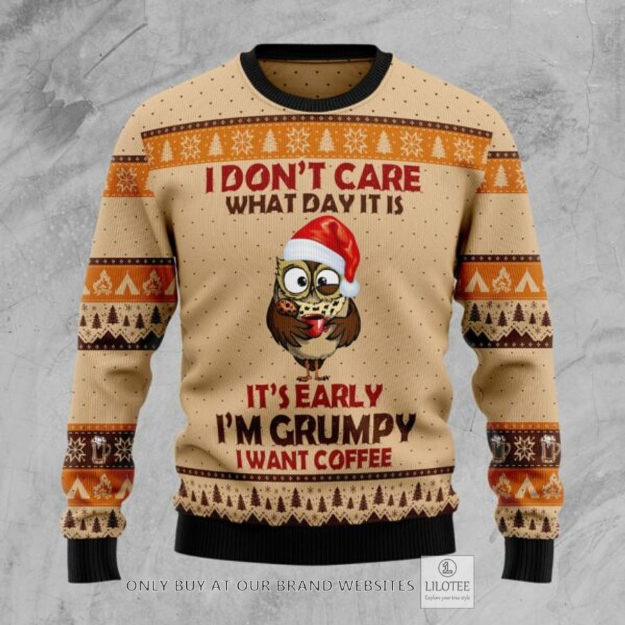 Grumpy Owl Ugly Christmas Sweatshirt 6