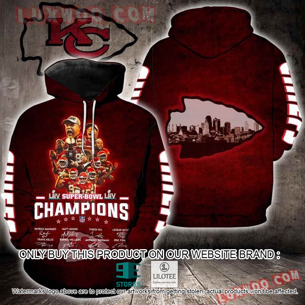 NFL Kansas City Chiefs Super Bowl Champions Red 3D Hoodie - LIMITED EDITION 10