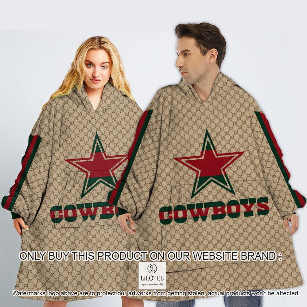 NFL Dallas Cowboys, Gucci Personalized Oodie Blanket Hoodie - LIMITED EDITION 12