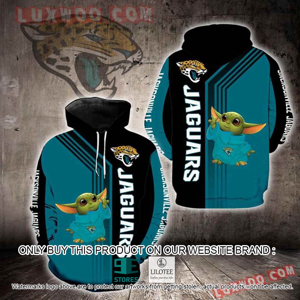 NFL Jacksonville Jaguars Baby Yoda Blue Black 3D Hoodie - LIMITED EDITION 10