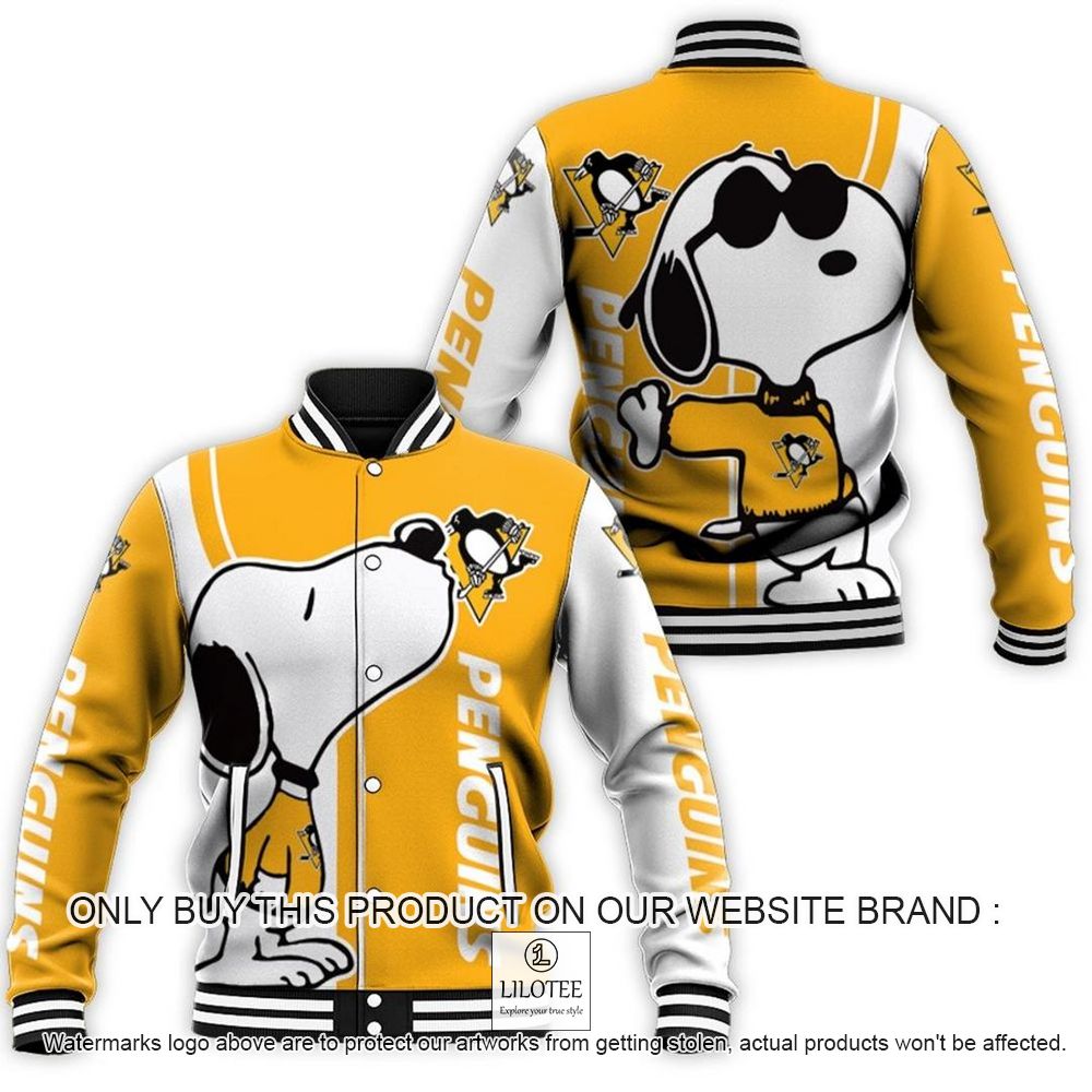 NHL Pittsburgh Penguins Snoopy Baseball Jacket - LIMITED EDITION 11
