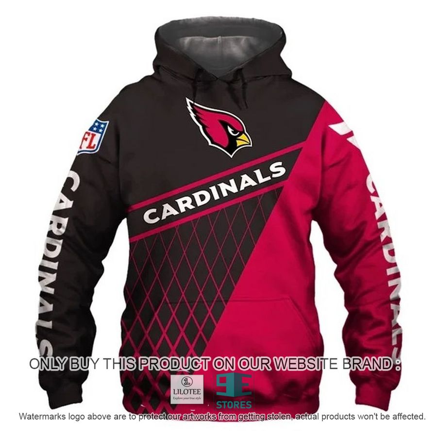 Arizona Cardinals Net pattern red black 3D Over Printed Hoodie, Zip Hoodie 22
