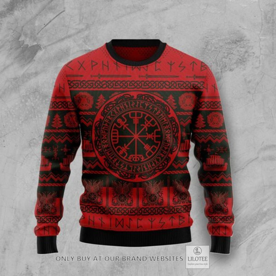 Viking Vegvisir Ugly Christmas Sweatshirt 19