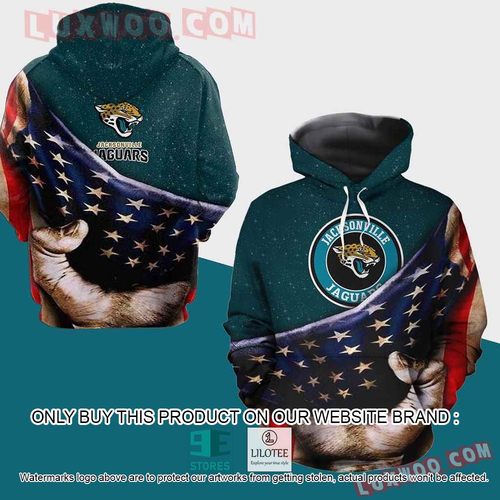NFL Jacksonville Jaguars American Flag 3D Hoodie - LIMITED EDITION 10