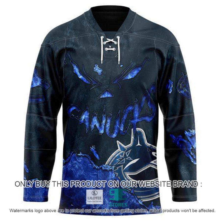 Personalized NHL Vancouver Canucks demon face Hockey Jersey 5