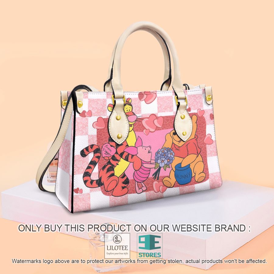 Winnie The Pooh Friends Plaid Pink Leather Bag - LIMITED EDITION 3
