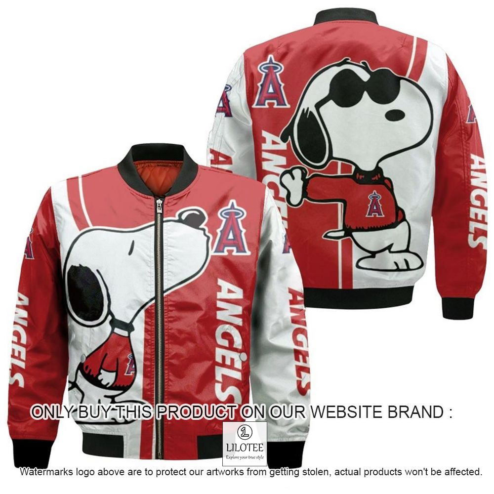 MLB Los Angeles Angels Snoopy Bomber Jacket - LIMITED EDITION 11