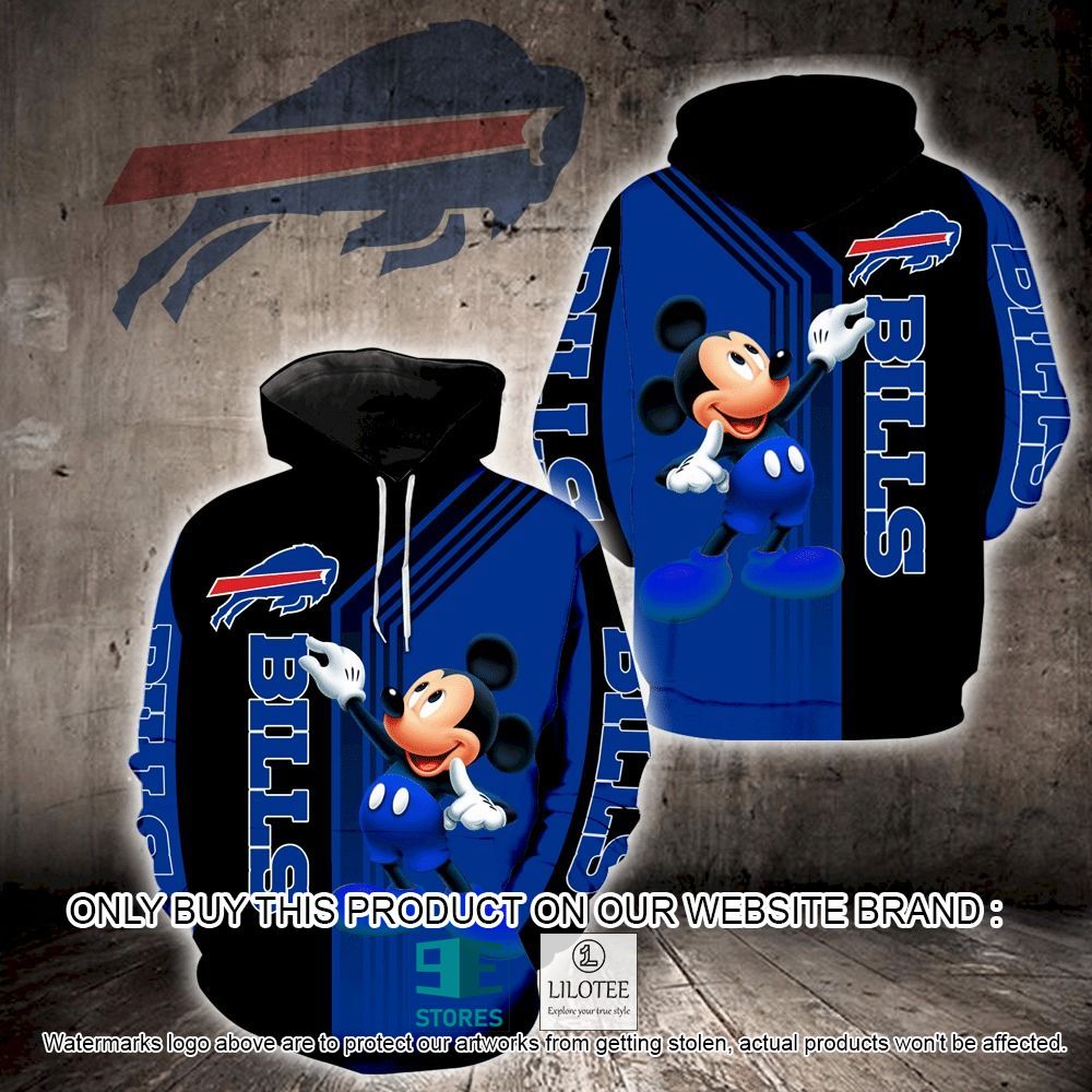 NFL Buffalo Bills Mickey Mouse Blue Black 3D Hoodie - LIMITED EDITION 11