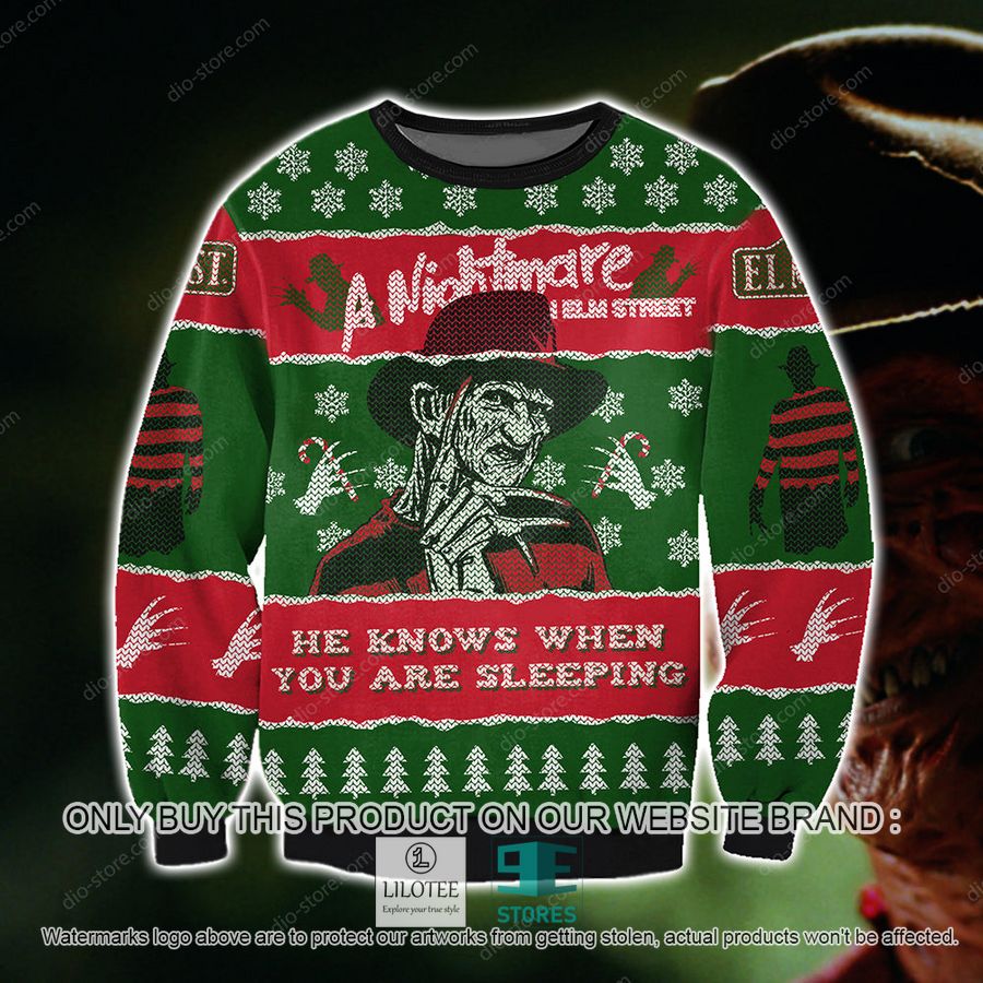A Nightmare On Elm Street He Knows When You Are Sleeping Knitted Wool Sweater - LIMITED EDITION 9
