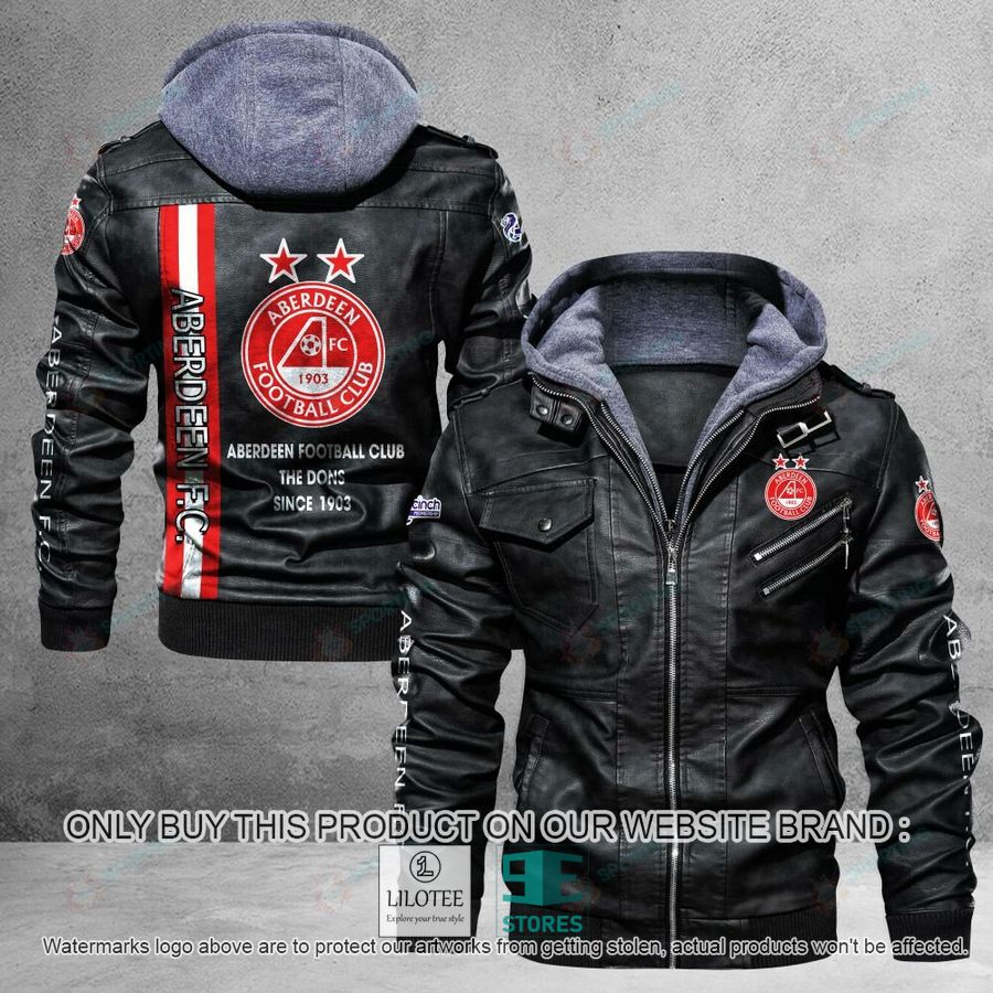 Aberdeen F.C The Dons Since 1903 Leather Jacket - LIMITED EDITION 5
