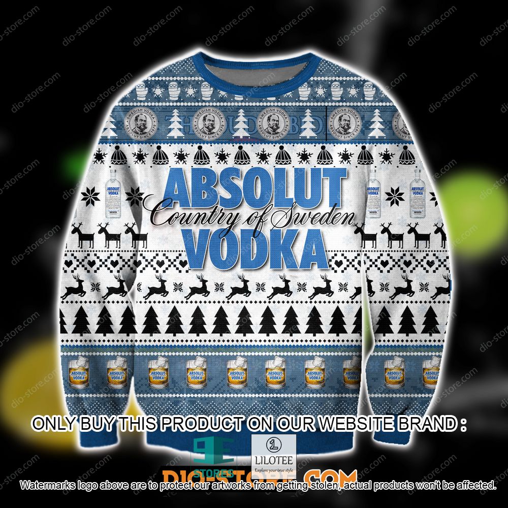 Absolut Vodka Country of Sweden Ugly Christmas Sweater - LIMITED EDITION 10